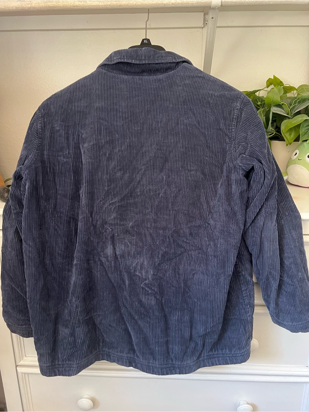 Vintage Mod-O-Doc Corduroy Oversized Peacoat Jacket Navy Blue Size 1 (Fits L)